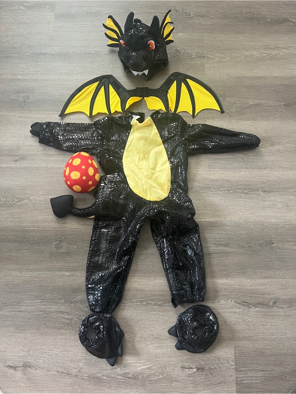 Spooktacular Creations Child Dragon Halloween Costume Black Yellow Red 18-24mo